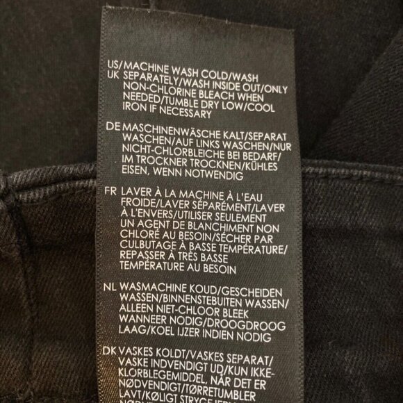 Liverpool Ankle Jeggings Black Back to School Stretch Grunge Emo 0 - Picture 8 of 8